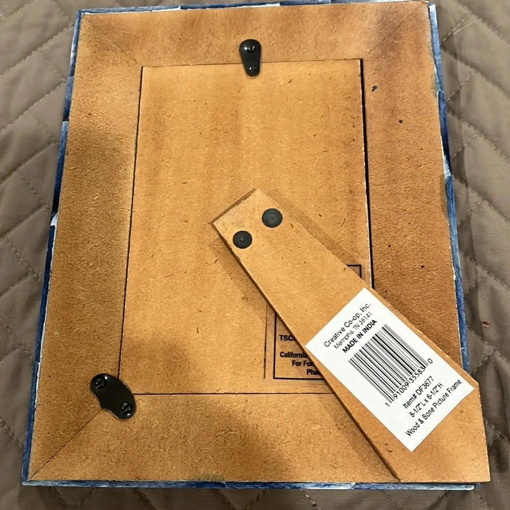Creative Co-Op Blue Wood & Bone 4